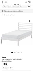 ikea single bed white