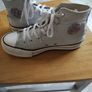 Platform silver converse trainers Image 2