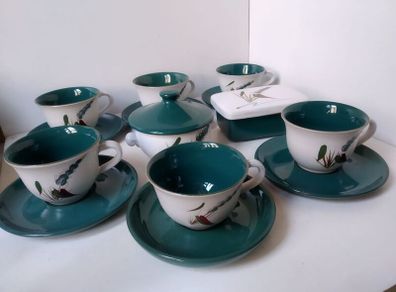 Denby Stoneware "Greenwheat"  Tea Set Retro 1970s