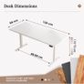 Standing Desk, 120 x 60 cm, White Image 2