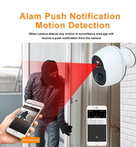 Wireless battery powered camera Memory card