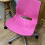 Pink office/study chair. Image 2