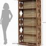 6 Tier Bookcase 70 Inch Tall Freestanding Standing Shelf with Storage Shelves Open Office Shelf Wooden Display Image 2