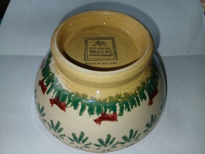 Rare ? Small red dog or pig pattern bowl and old rose eggcup