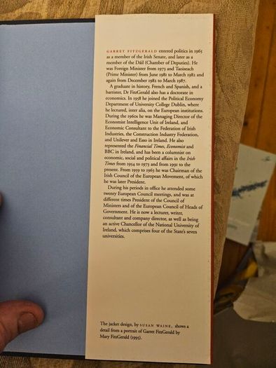 Reflections On The Irish State. By Garret Fitzgerald First Edition Hardback With Dustjacket In Very Good Condition.  See Photos For Same.