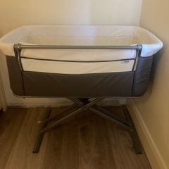 Hauck Face to Me 2 Bedside Crib - Melange Grey
