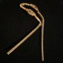 Gold vintage hair fork with purple stones Image 2