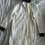 Maje Cream Quilted Textured Mini Dress UK 10 Image 6
