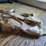 Gold color high heels sandals 40,5 size Image 5
