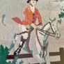 Vintage Tapestry Fox Hunt Oak Fire Screen Tilt Top Table Image 8