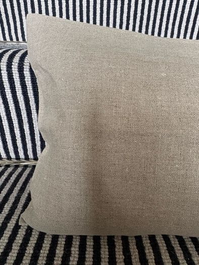 New bespoke 100% linen 50cm x 31cm cushion COVER in natural, Moss or winter white