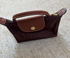 Longchamp le Pliage mini / strap / brown/ new