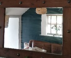Mirror. Oak Frame. Mantelpiece 46" x 35"