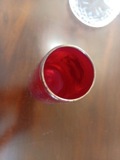 Vintage gilded ruby glass possibly murano