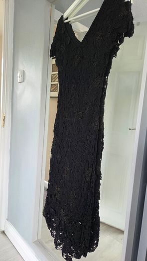knitted black dress & wrap Claire Kennedy