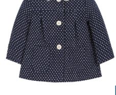 Mothercare Swing Coat with white fur collar age 6-7