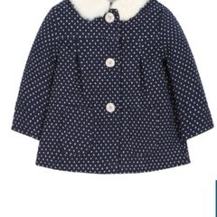 Mothercare Swing Coat with white fur collar age 6-7