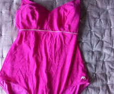 Anita swimsuit pink with lime green trim + accessories