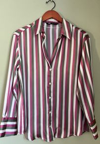 Ladies Green Striped Shirt by Zara