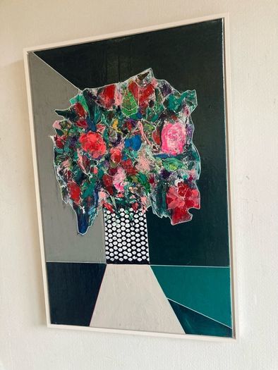 Large Original Floral Painting Contemporary Art Modern Irish abstract art Framed
