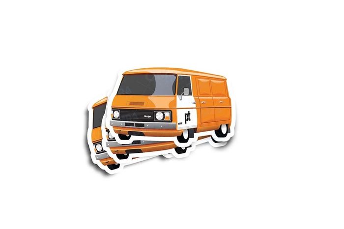 P&T Posts and Telegraph Dodge Van Glossy Stickers