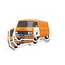 P&T Posts and Telegraph Dodge Van Glossy Stickers Image 2