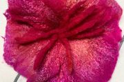 Bright Pink Felt Brooch