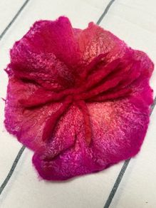 Bright Pink Felt Brooch