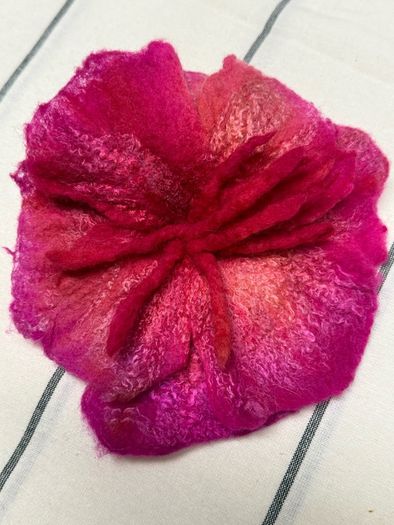 Bright Pink Felt Brooch