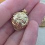 1980's Gold tone and Crystal Clip on Earrings Image 5