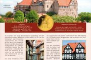 Germany. Deutsche Post sheet commemorating Quedlinburg World Heritage Site with details in German with stamps commemorating site