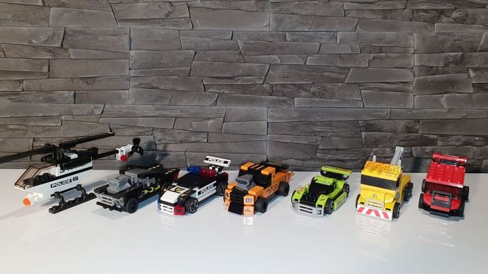 Lego Racers 8186 Steer Extreme Full Set with 6 cars 1 helicopter !