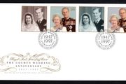 1997 Great Britain Royal Golden Wedding Commemorative Stamps Royal Mail Addressed First Day Cover (FDC).