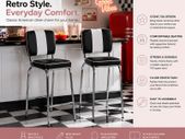 Set of 2 Retro American Diner Bar Stools