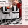 Set of 2 Retro American Diner Bar Stools Image 3