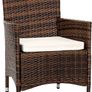 _Aluminium Poly Rattan Dining Set, 8 Chairs + 1 Dining Table with Glass Tops, Includes 2 Cover Sets and Protective Cover Image 3