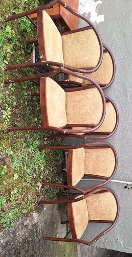 Selection of wooden coffee tables / chairs