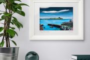 Dalkey Island and Harbour, Dublin. Lovely large frame. By artist Helen Mathews.