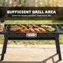 Portable BBQ Grill  Foldable Charcoal Grill with 2 Side Shelves and Handle Image 3