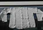 Vintage White Hand-Crocheted Cardigan