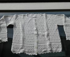 Vintage White Hand-Crocheted Cardigan