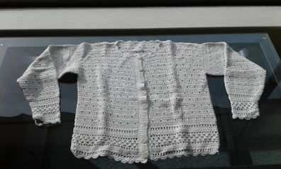 Vintage White Hand-Crocheted Cardigan