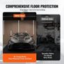 Diamond-Plate Rubber Flooring Roll, 3 mm x 4 ft x 8 ft Garage Floor Mat, SBR Rubber Garage Flooring Roll, Easy to Clean, Diamond Plate Rubber Mat for Under Cars, Garage Industry Gym, Black Image 6