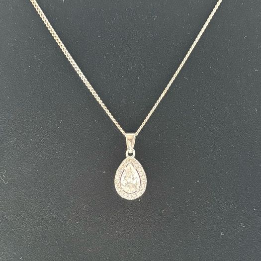 Sterling Silver Pear Shaped Pendant