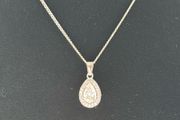 Sterling Silver Pear Shaped Pendant