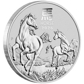 2026 Australia 1 Dollar 1 oz Silver Bullion Coin Lunar III The Year of the Horse BU (In Capsule)