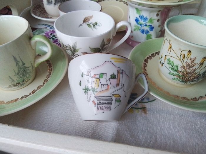 Odd Coffee Cups + Saucers