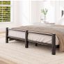 16cm Low Profile King Bed Frame with Headboard, 5ft Metal Sturdy Steel Slat Support, Noise-Free 150x200cm Platform Mattress Base, No Box Spring Needed, Black Image 5