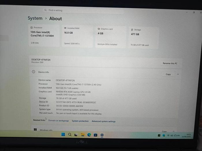 Dell Precision 3581 Mobile Workstation