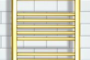 Tara brushed brass towel warmer 1200x500